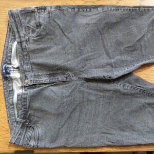 DENIM 24/7 BLACK WASHED LOOK CROP CAPRI JEANS 5 POCKET PANTS 20W